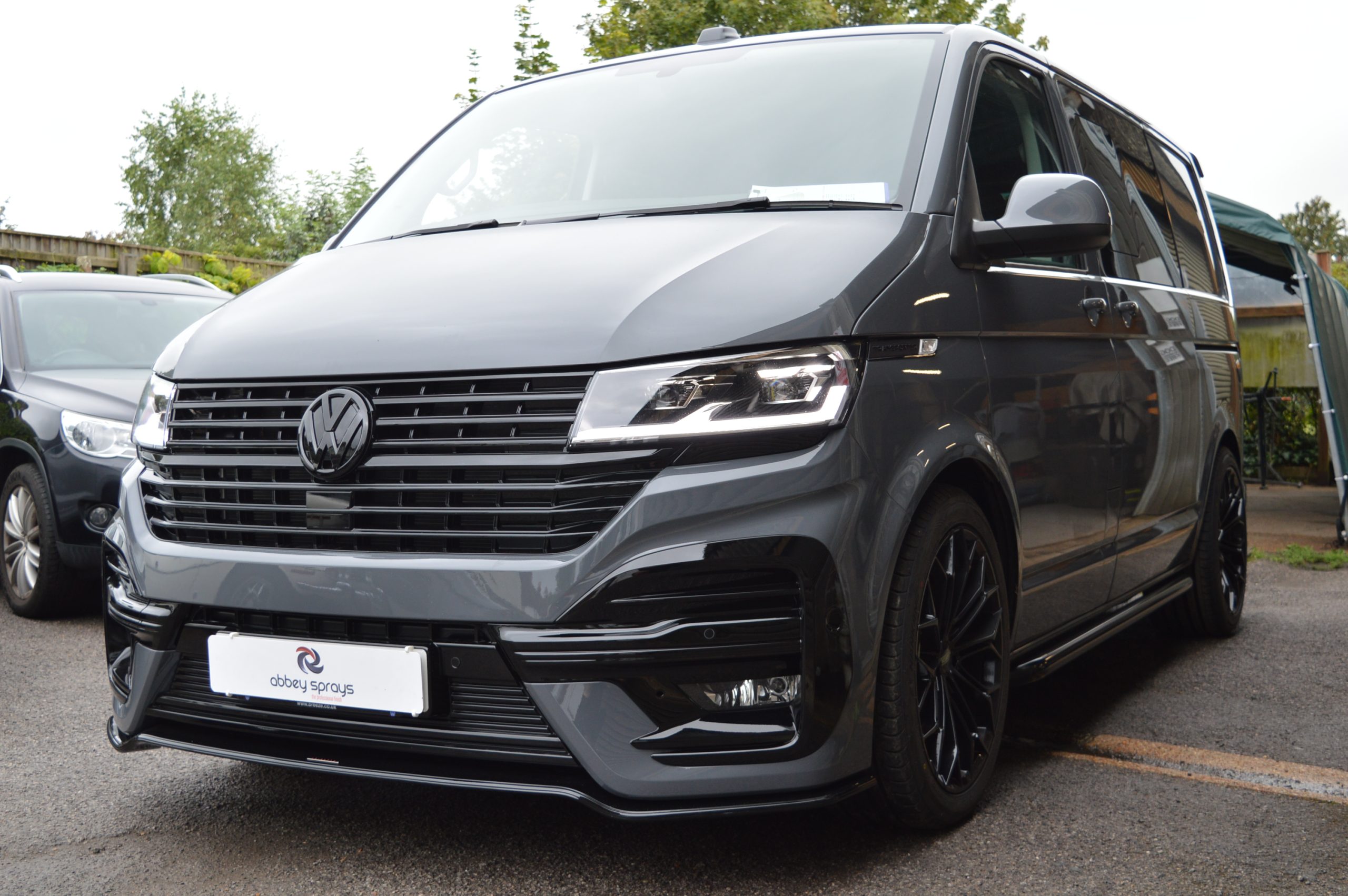 Commercial van refinished in company colours