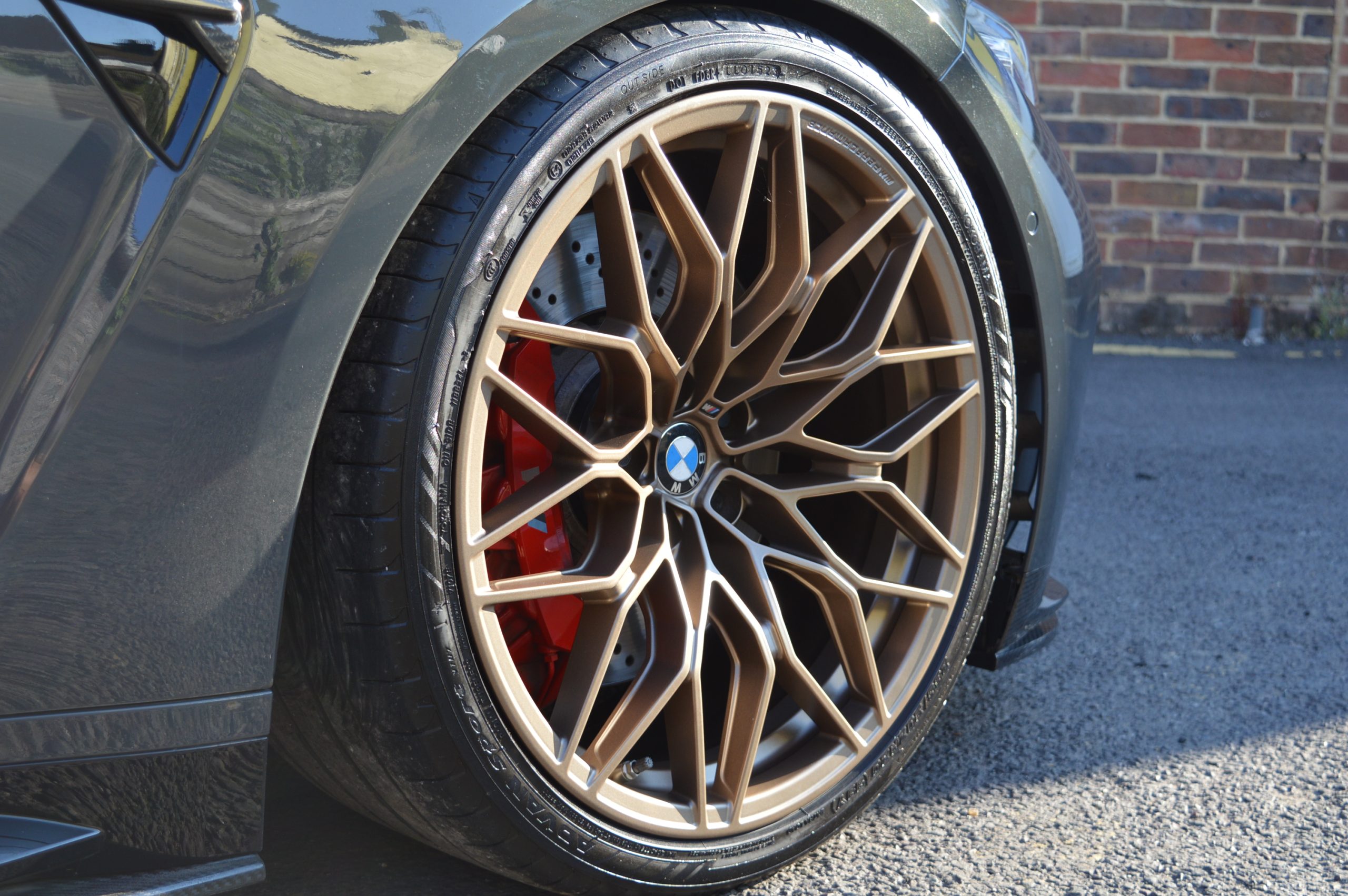 Refurbished alloy wheel after diamond cutting